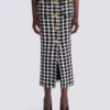 Long gingham tweed skirt Long gingham tweed skirt