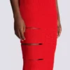 Long knit skirt with cut-outs Long knit skirt with cut-outs