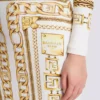 Long printed bodycon dress with Balmain Foulard pattern Long printed bodycon dress with Balmain Foulard pattern