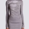 Long-sleeve high-neck draped print trompe-l’œil t-shirt Long-sleeve high-neck draped print trompe-l’œil t-shirt