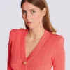 Long-sleeved cable-knit cardigan