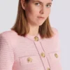 Long-sleeved textured knit cardigan