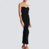 Long strapless knit dress