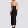 Long strapless knit dress