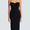 Long strapless knit dress