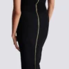 Long strapless knit dress