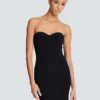 Long strapless knit dress