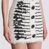 Love letter embroidered tweed skirt Love letter embroidered tweed skirt