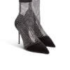 Mesh heeled ankle boots with velvet and rhinestones Mesh heeled ankle boots with velvet and rhinestones
