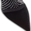 Mesh heeled ankle boots with velvet and rhinestones Mesh heeled ankle boots with velvet and rhinestones