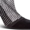 Mesh heeled ankle boots with velvet and rhinestones Mesh heeled ankle boots with velvet and rhinestones