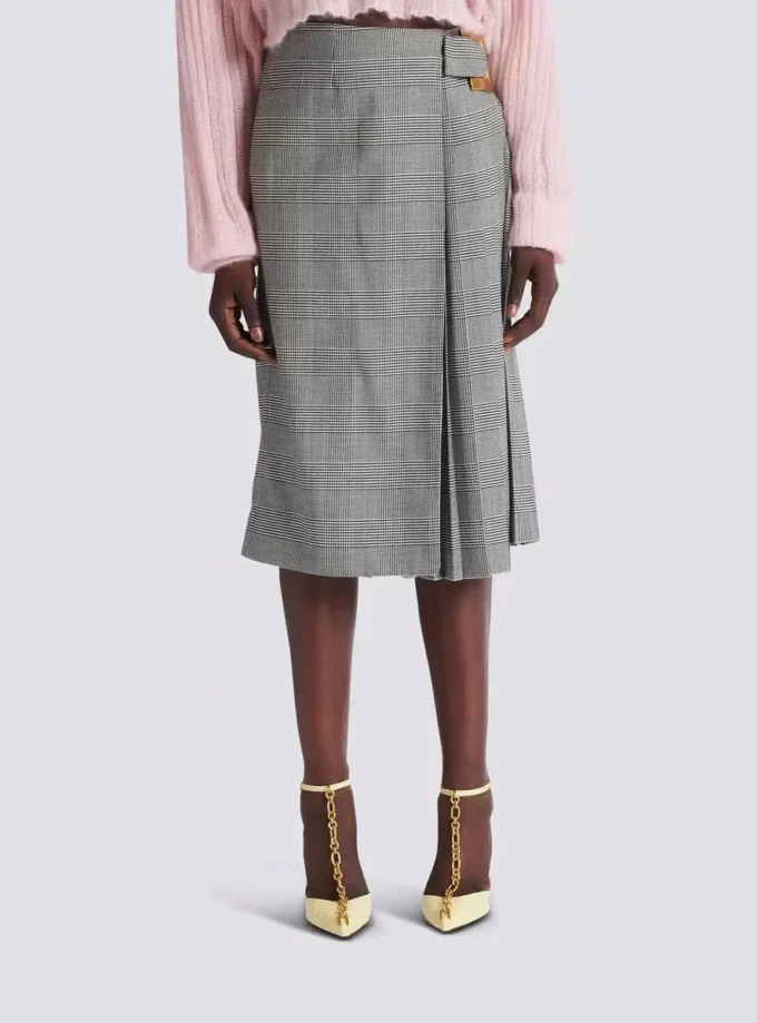 Midi skirt with Prince of Wales check Midi skirt with Prince of Wales check