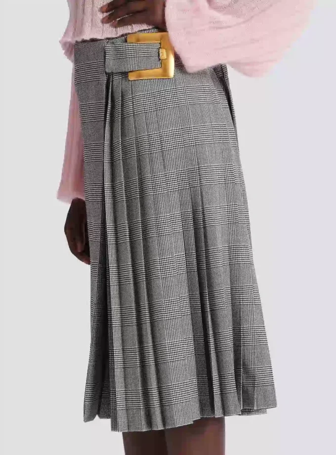 Midi skirt with Prince of Wales check Midi skirt with Prince of Wales check