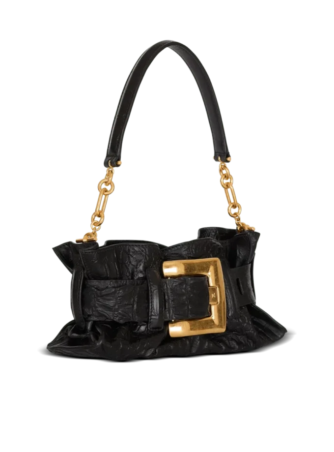 Mini Anthem bag in embossed crocodile-print calfskin
