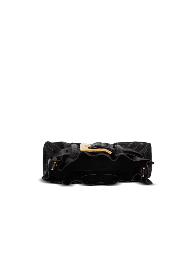 Mini Anthem bag in embossed crocodile-print calfskin