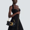 Mini Anthem bag in embossed crocodile-print calfskin