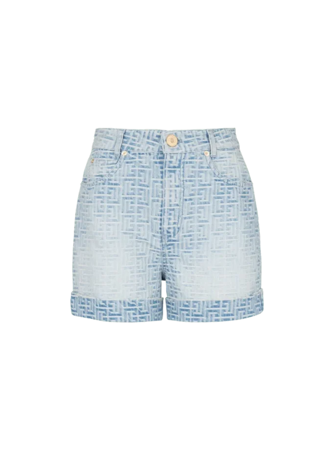 Monogram denim short Monogram denim short
