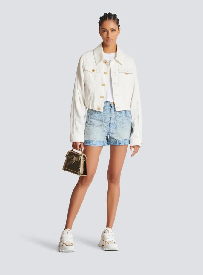 Monogram denim short Monogram denim short