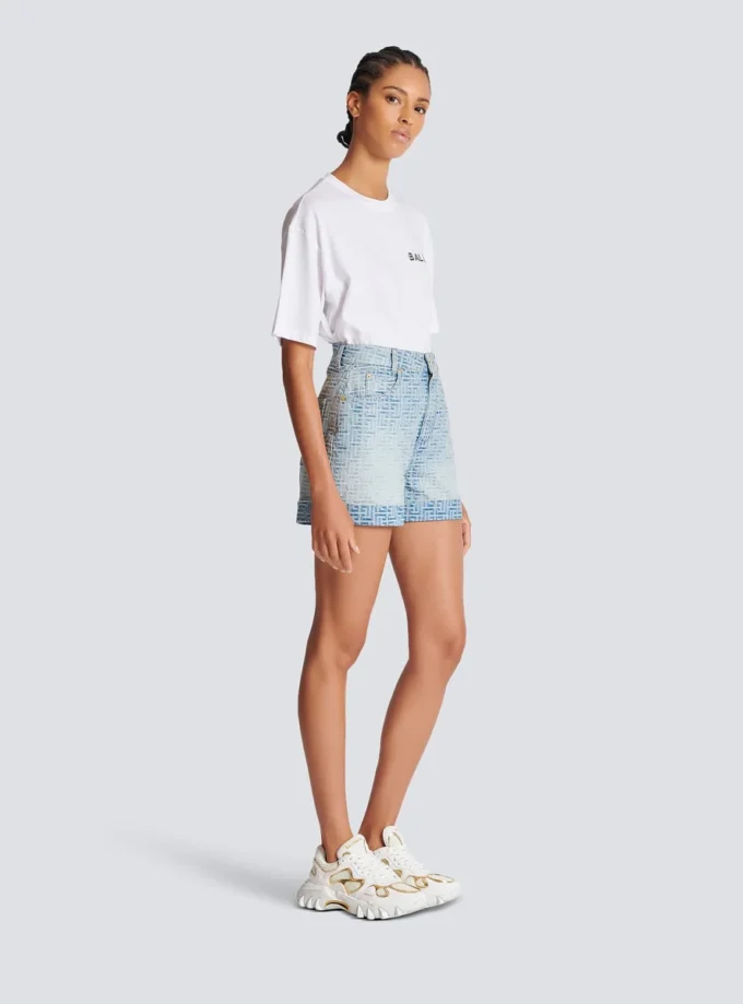 Monogram denim short Monogram denim short