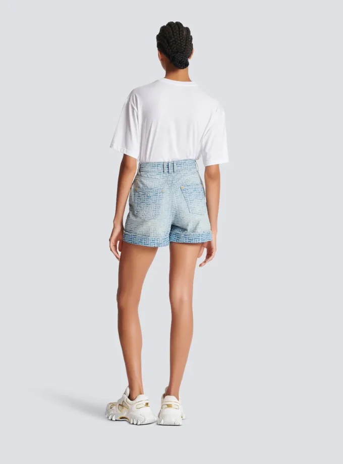 Monogram denim short Monogram denim short