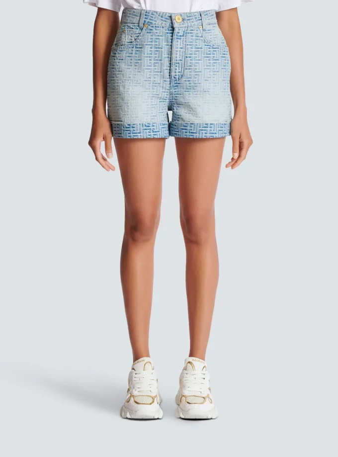 Monogram denim short Monogram denim short