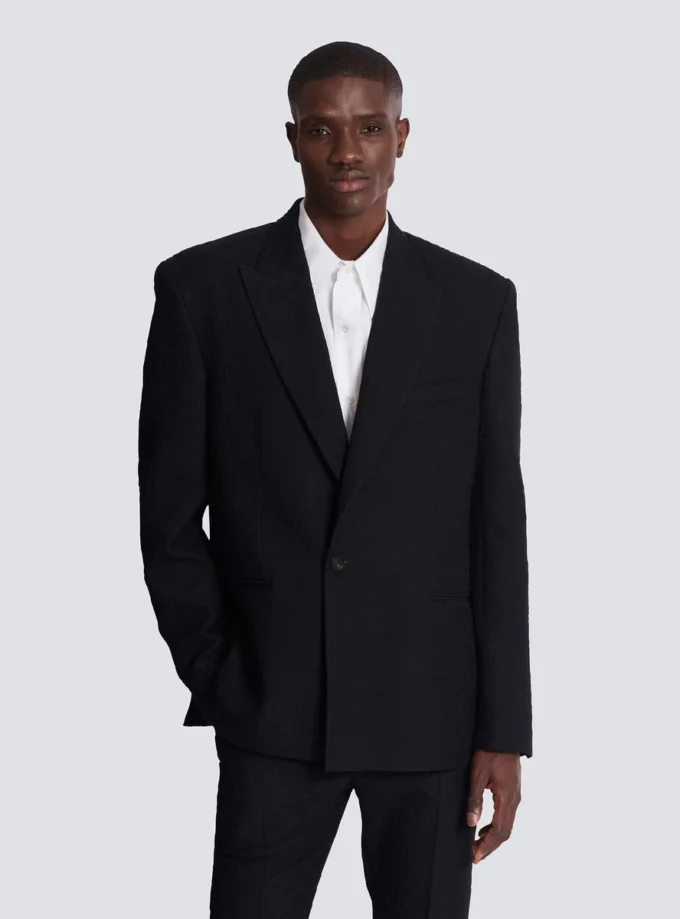 Monogram grain de poudre 1-button jacket Monogram grain de poudre 1-button jacket