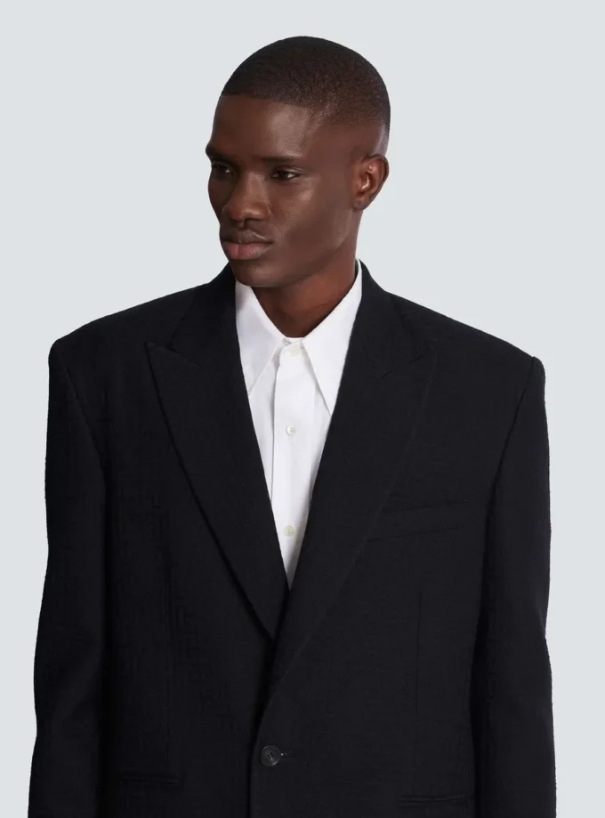 Monogram grain de poudre 1-button jacket Monogram grain de poudre 1-button jacket