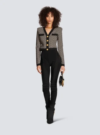 Monogram knit cardigan