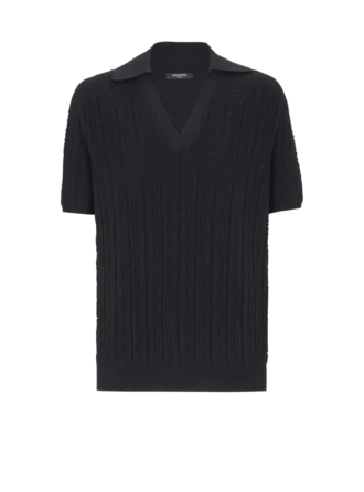 Monogram knit polo