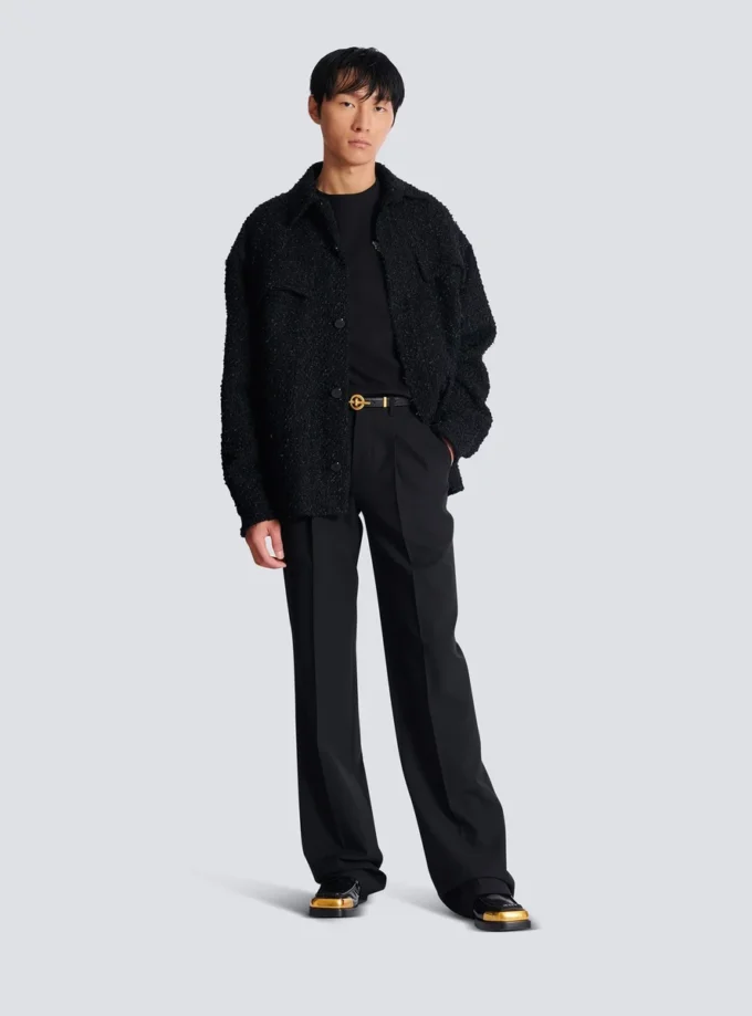 Monogram tweed overshirt Monogram tweed overshirt