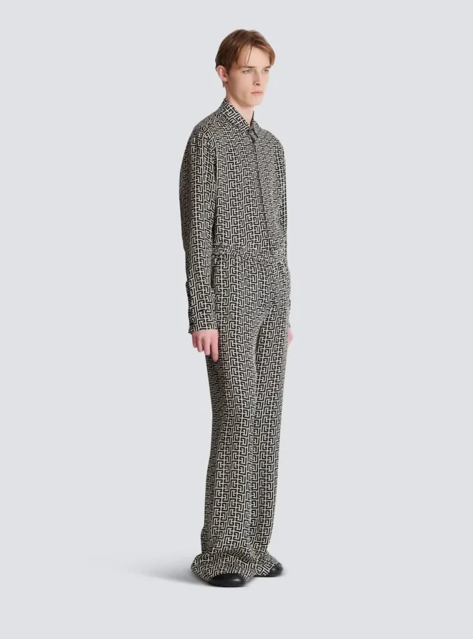 Monogrammed flowing trousers Monogrammed flowing trousers