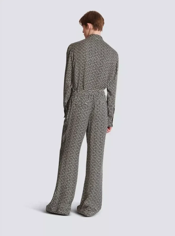 Monogrammed flowing trousers Monogrammed flowing trousers
