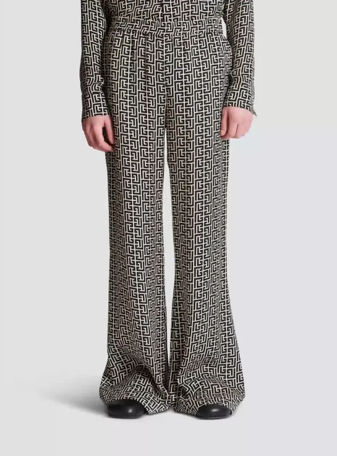 Monogrammed flowing trousers Monogrammed flowing trousers