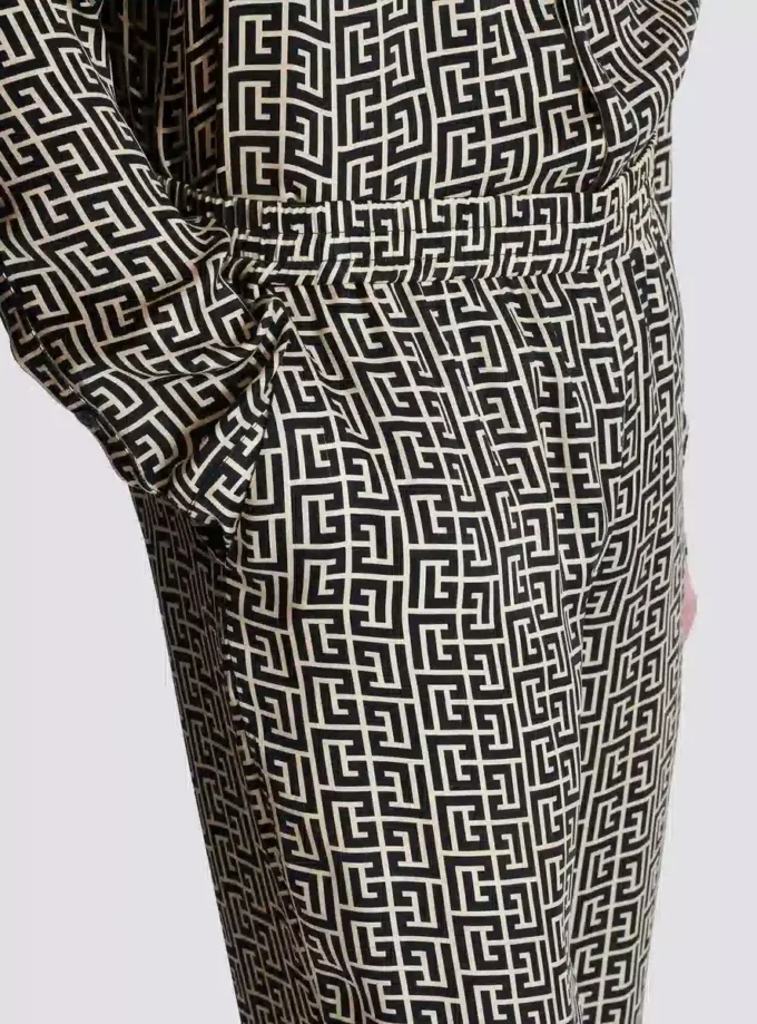 Monogrammed flowing trousers Monogrammed flowing trousers