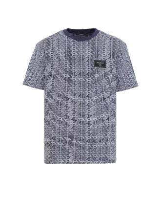 Monogrammed T-shirt with Balmain Couture label Monogrammed T-shirt with Balmain Couture label
