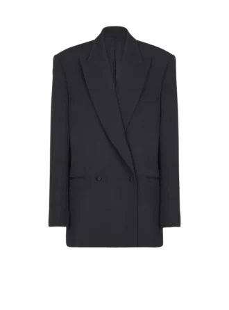 Oversized grain de poudre jacket