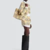 Plaid tweed 1945 tote bag