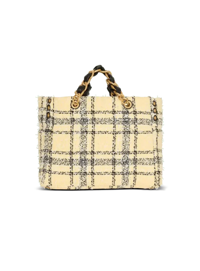 Plaid tweed 1945 tote bag