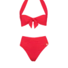 Plain two-piece swimsuit