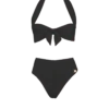 Plain two-piece swimsuit