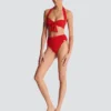 Plain two-piece swimsuit