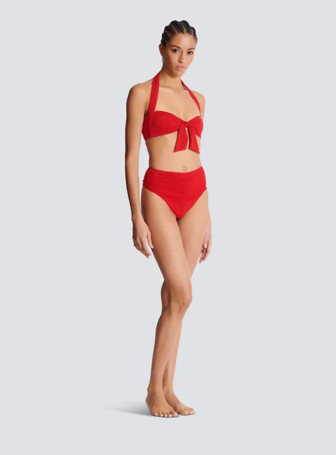 Plain two-piece swimsuit