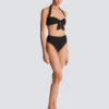 Plain two-piece swimsuit