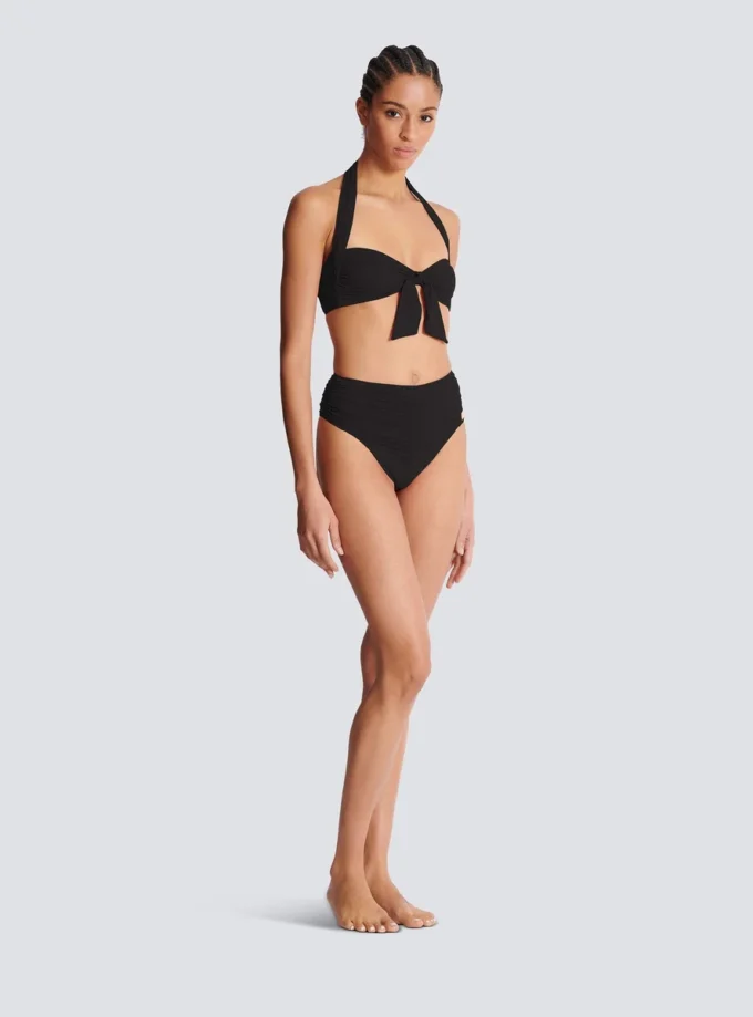 Plain two-piece swimsuit