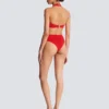 Plain two-piece swimsuit