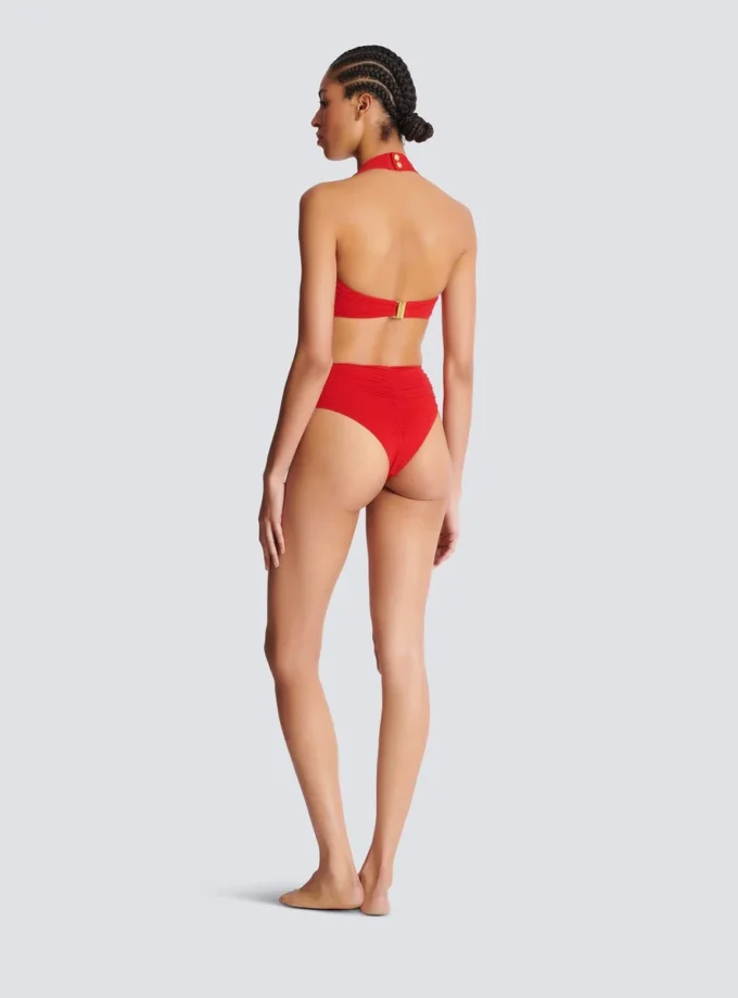 Plain two-piece swimsuit