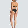 Plain two-piece swimsuit