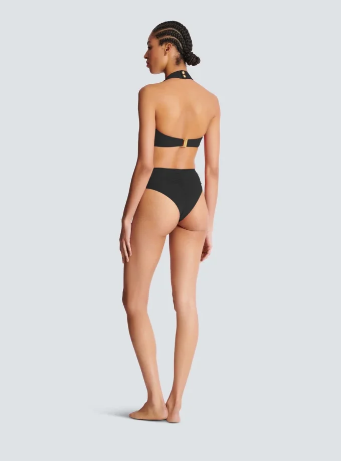 Plain two-piece swimsuit