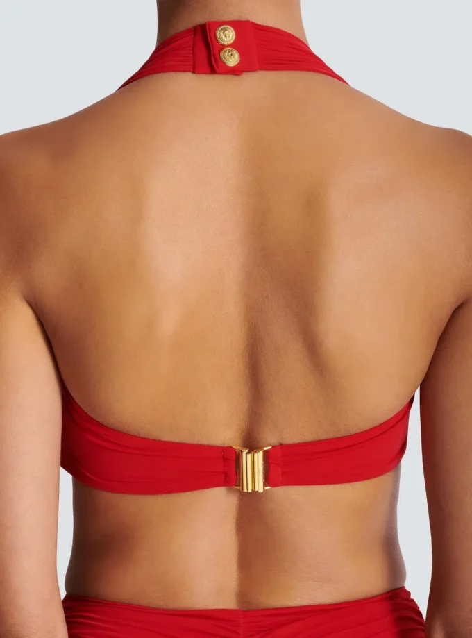 Plain two-piece swimsuit