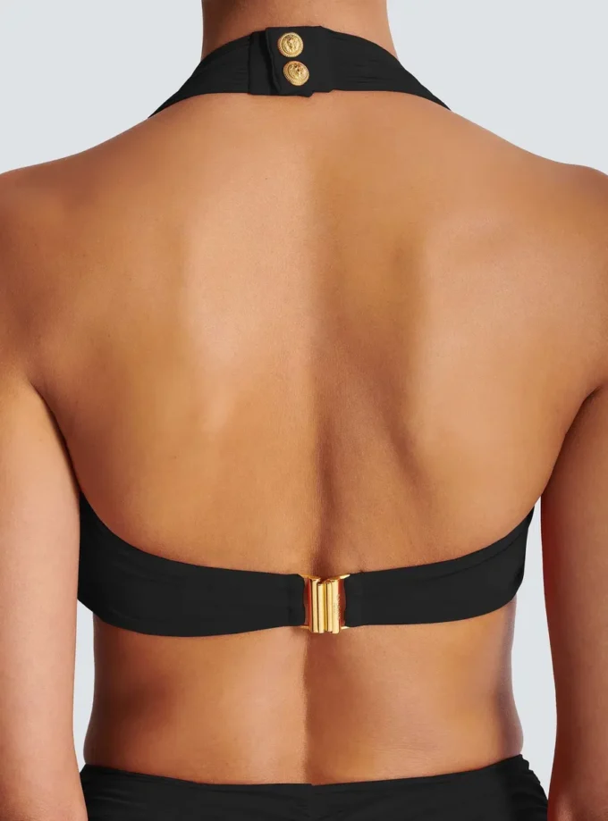 Plain two-piece swimsuit